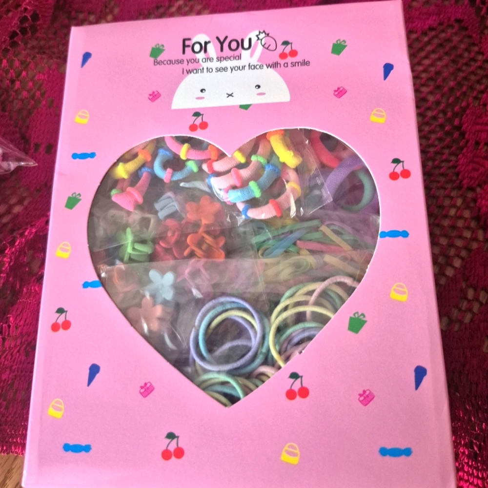 Colorful Hair Ties Set 8 Bags.